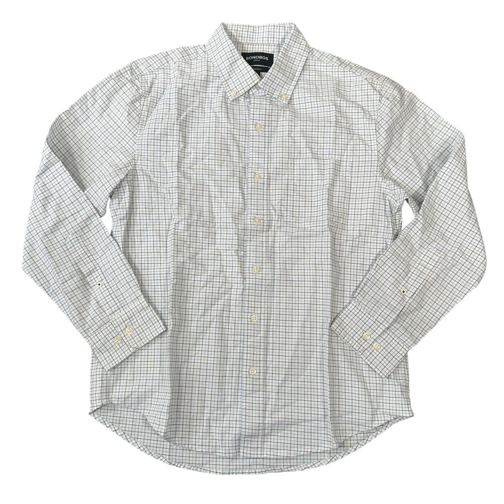 Bonobos Men's Stretch Standard Fit Dress Shirt Short Size M